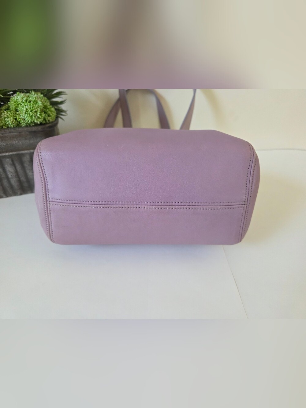 Vintage Coach Soho Buckle Shoulder Bag Lilac Lavender Glove Tanned Leather Y2k - Picture 11 of 15